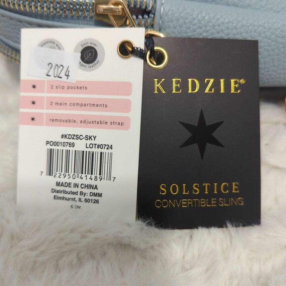 "Solstice" Convertible‎ Crossbody by Kedzie Sky Blue NWT - Picture 3 of 5